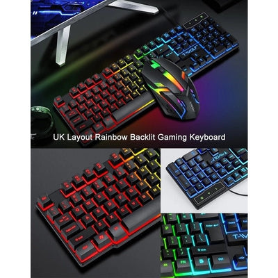 T-Wolf TF800 RGB 4-pcs Gaming Keyboard/Mouse/Headphone/Mouse Pad Kit Set Payday Deals