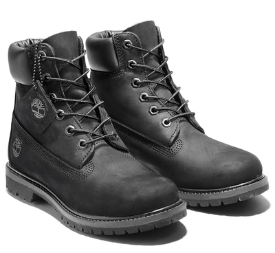 Timberland Women's Premium 6" Waterproof Leather Boots Classic Ladies - Black Nubuck Payday Deals