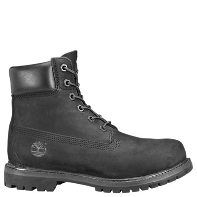 Timberland Women's Premium 6" Waterproof Leather Boots Classic Ladies - Black Nubuck Payday Deals