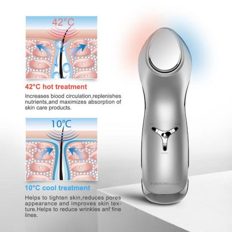 TOUCHBeauty Hot/Cool Sonic Vibration Facial & Eye Massager (Skin Rejuvenator) TB-1589 Payday Deals