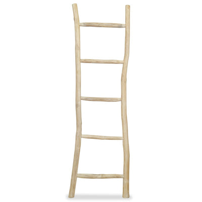 Towel Ladder with 5 Rungs Teak 45x150 cm Natural Payday Deals
