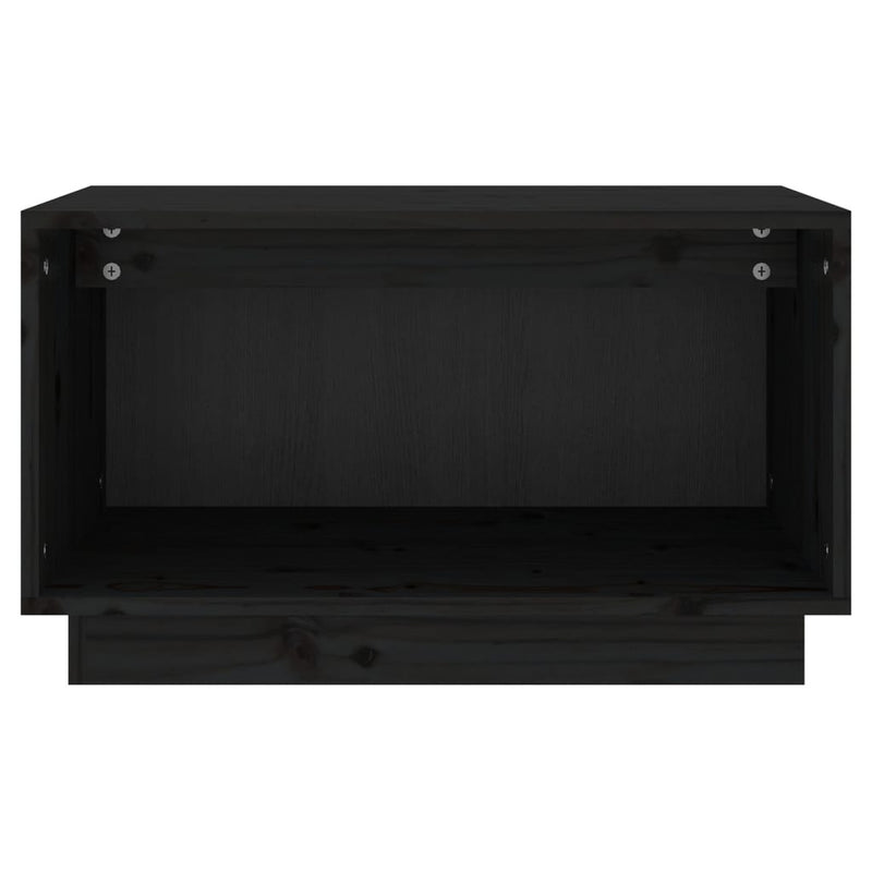 TV Cabinet Black 60x35x35 cm Solid Wood Pine Payday Deals