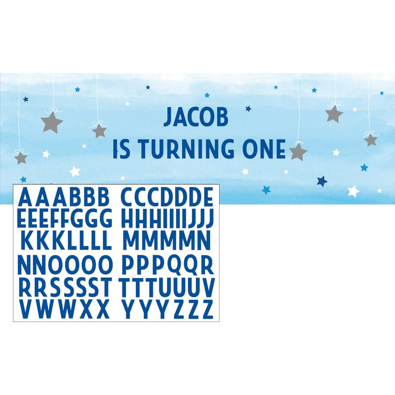 Twinkle Twinkle Little Star 1st Birthday Boy Giant Personalised Banner Payday Deals