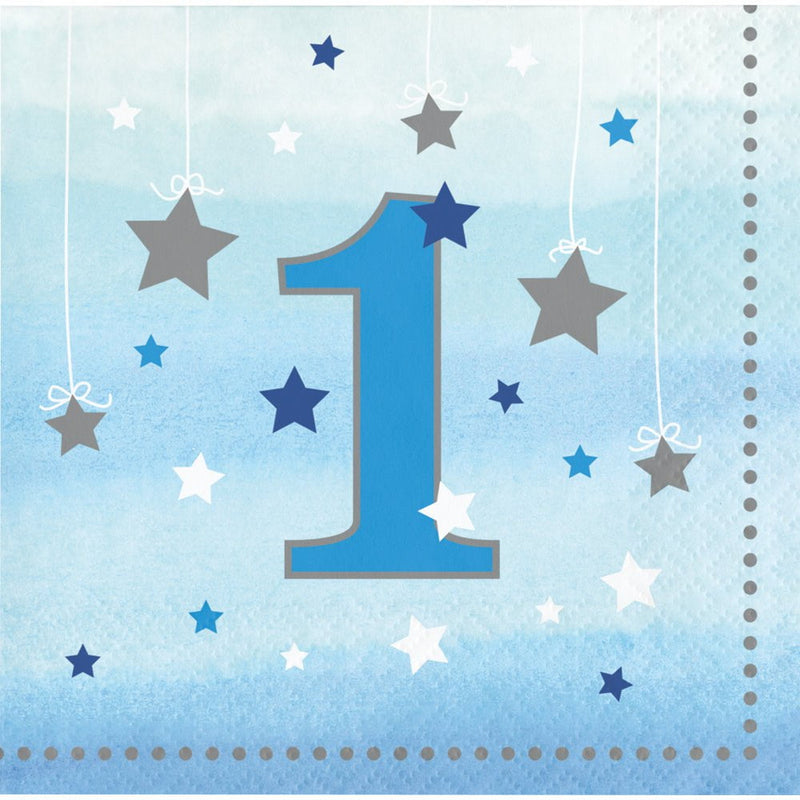Twinkle Twinkle One Little Star Boy 1st Birthday Beverage Napkins 16 Pack Payday Deals