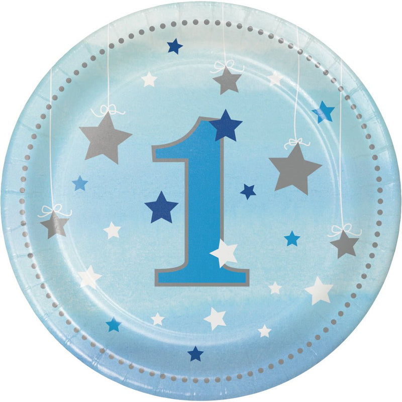 Twinkle Twinkle One Little Star Boy 1st Birthday Lunch Plates 8 pack Payday Deals