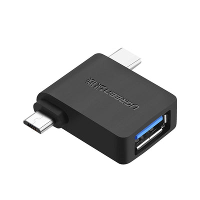 UGREEN Micro USB Male + USB-C to USB 3.0 Female OTG Adapter - 30453
