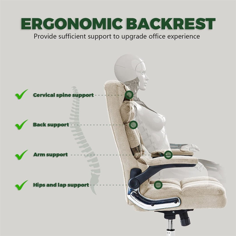 Velvet Home Ergonomic Swivel Adjustable Tilt Angle and Flip-up Arms Office Chair Payday Deals