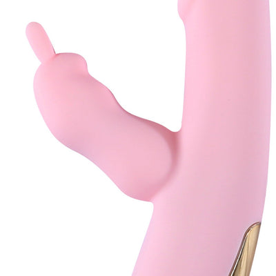 Vibrator Rabbit Double Motor G-Spot Dildo Massager Rechargeable Sex Toys Female Pink
