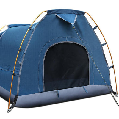 Weisshorn XXL King Single Camping Swag Canvas Tent - Dark Blue