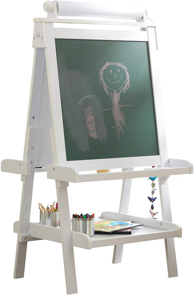 White Deluxe Wood Easel set for kids Payday Deals
