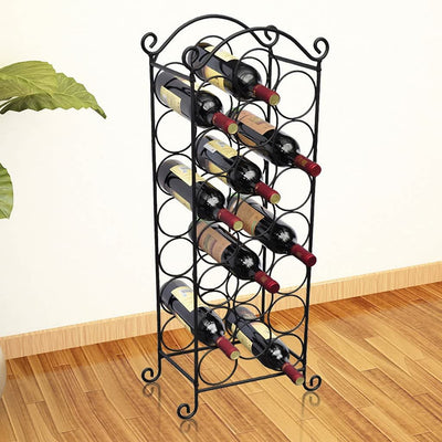 Wine Rack for 21 Bottles Metal Payday Deals