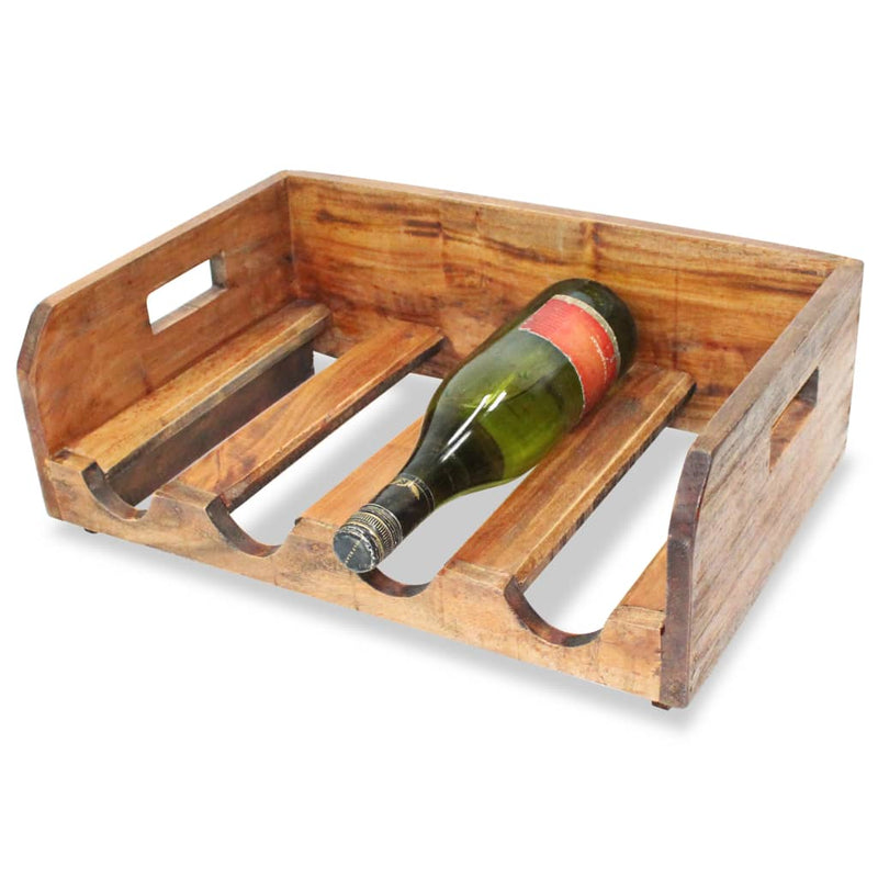 Wine Racks 4 pcs for 16 Bottles Solid Reclaimed Wood Payday Deals