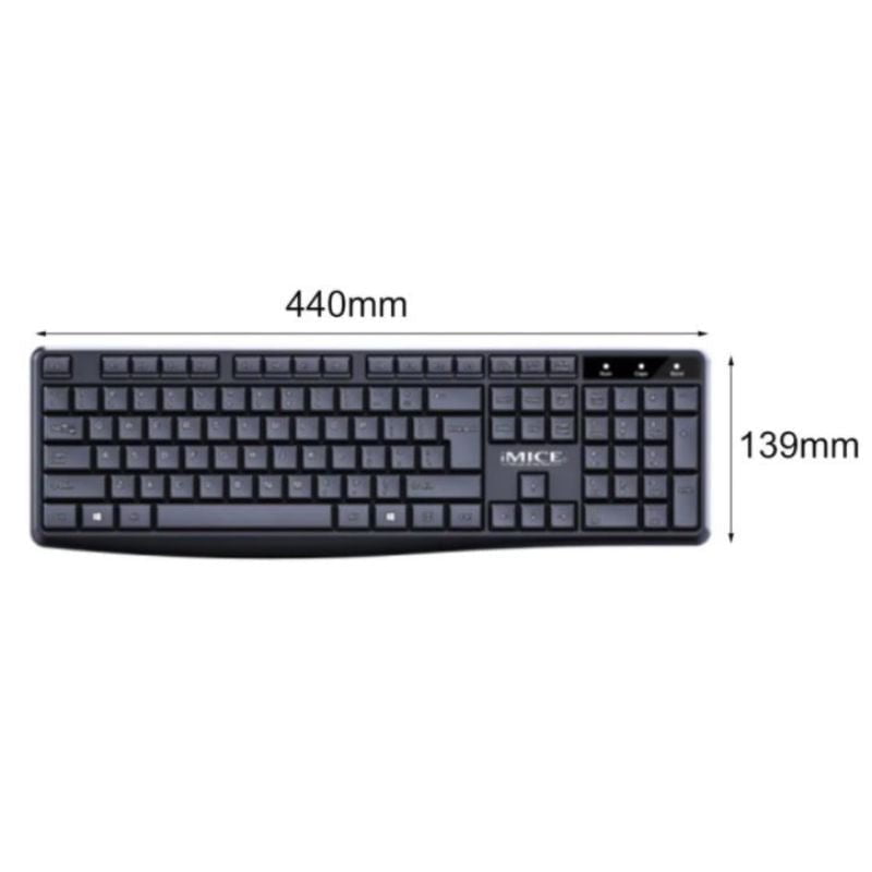 Wireless Keyboard And Mouse Combo 2.4Ghz Ergonomic Office 104 Keys Keyboard 1200DPI Mouse Payday Deals
