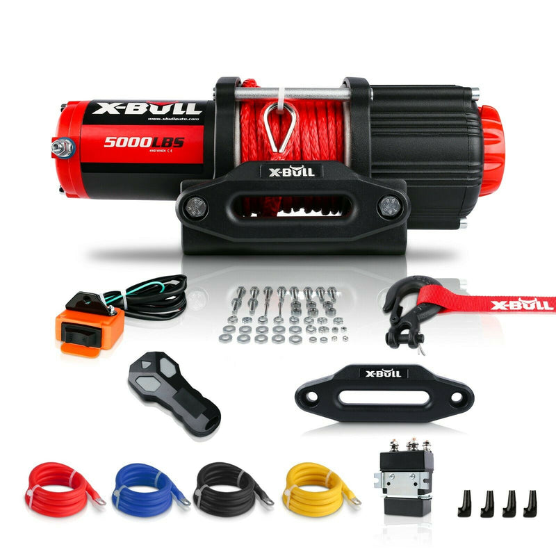 X-BULL Electric Winch 5000LBS 12V 15.2M Synthetic Rope Wireless ATV UTV 4WD Boat Payday Deals