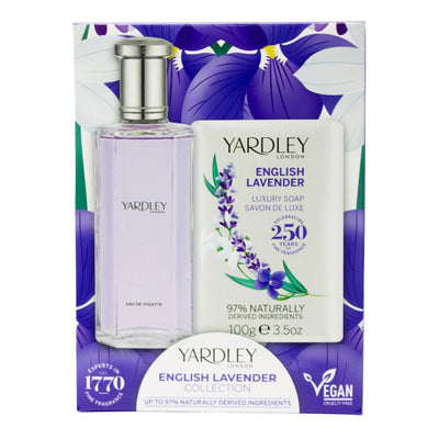 Yardley English Lavender Gift Set 50ml Eau De Toilette and 100gm Soap