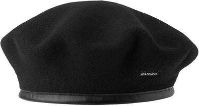 KANGOL Wool Monty Beret French Hat Military Cap in Black