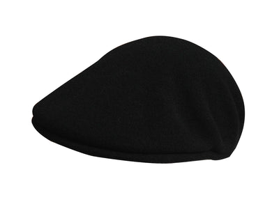 KANGOL 504 Wool Ivy Cap Mens Warm Winter Flat Classic Hat - Black