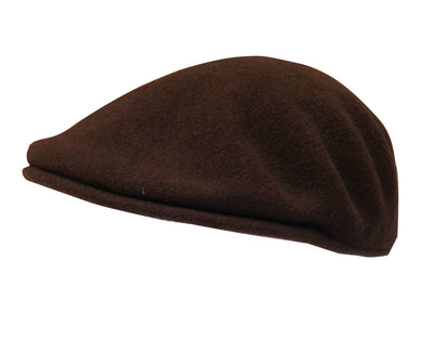 KANGOL 504 Wool Ivy Cap Mens Warm Winter Flat Classic Hat - Tobacco Brown