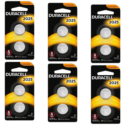 12x Duracell CR2025 Battery Lithium 3V Battery