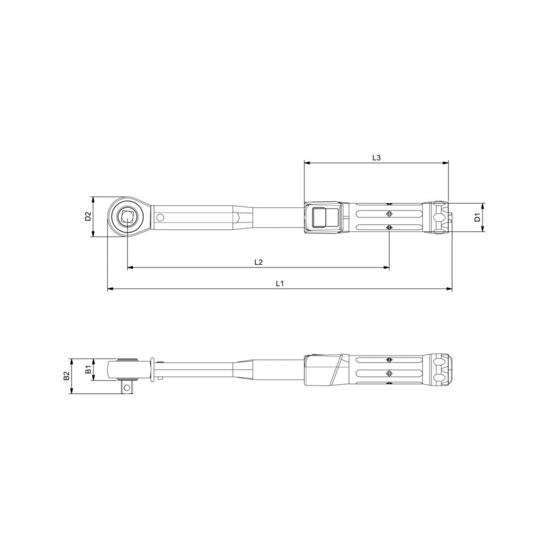 Wurth 1/2 Inch Torque Wrench 60-300Nm Ratchet Drive Tool for Precise Bolt Tightening