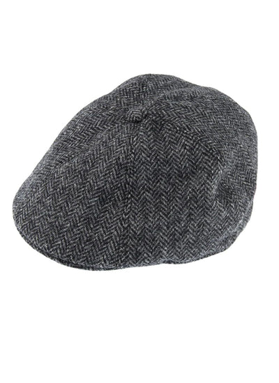 DENTS Mens Drivers Cap Abraham Moon Hat Tweed Peeky Blinders - Charcoal