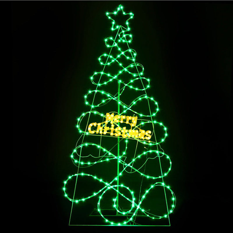 1.7M Christmas Tree 230 LED RGB Motif Lights Jingle Jollys Payday Deals