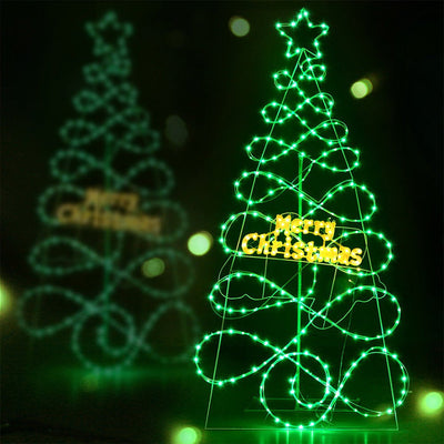 1.7M Christmas Tree 230 LED RGB Motif Lights Jingle Jollys Payday Deals