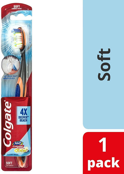 1 Pack Colgate Toothbrush Floss Tip Bristles Soft Compact Head - Assorted Payday Deals