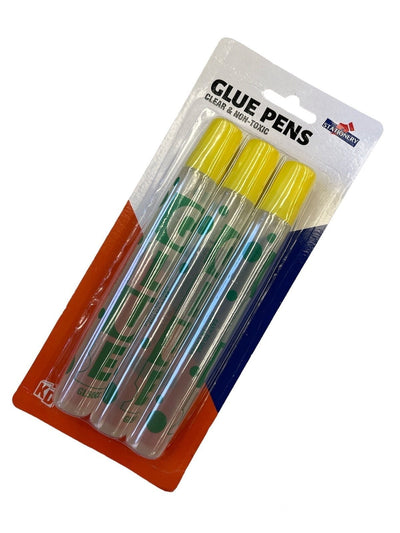 1 Pack of 3 LIQUID GLUE STICK PEN School All Purpose Adhesive Clear Stationary Student Payday Deals