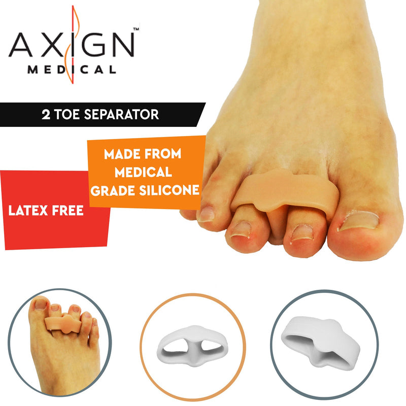 1 Pair Axign 2 Toe Separator Medical Silicone Bunion Pain Relief Spacer Payday Deals