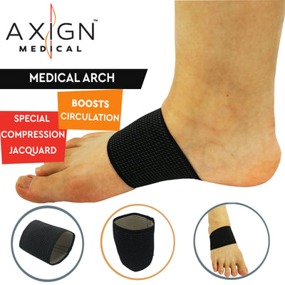 1 Pair AXIGN Medical Arch Compression Foot Band - Black Payday Deals