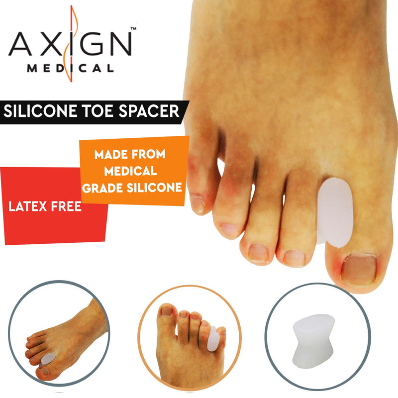 1 Pair Axign Medical Silicone Toe Spacer Straightener Foot Bunion Pain Relief Payday Deals