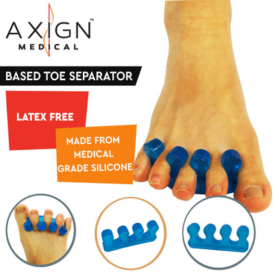 1 Pair Axign Wide 5 Toe Based Separator Medical Silicone Bunion Pain Relief Spacer Payday Deals