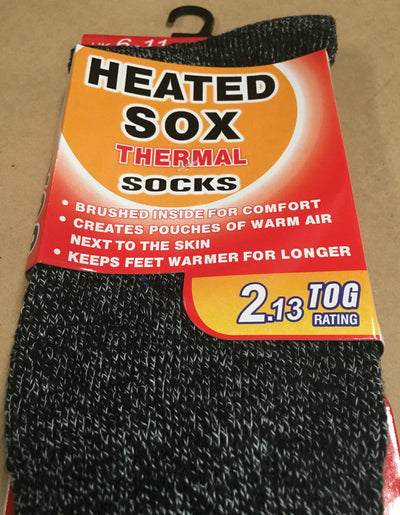 1 Pair Mens THERMAL HEATED SOCKS Warm Winter Comfort Mens Work Sox Ski - 6-11 UK Payday Deals