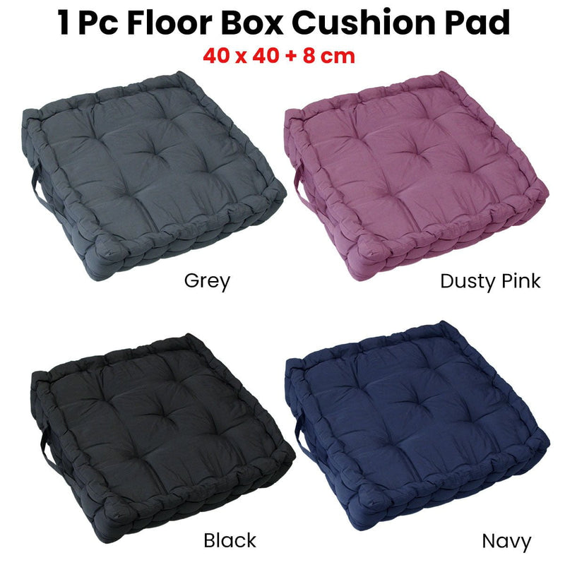 1 Pc Floor Box Cushion Pad 40 x 40+ 8 cm Black Payday Deals