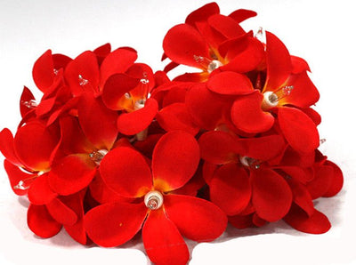 1 Set of 20 LED Deep Red Frangipani Flower Battery String Lights Christmas Gift Home Wedding Party Decoration Outdoor Table Garland Wreath Payday Deals