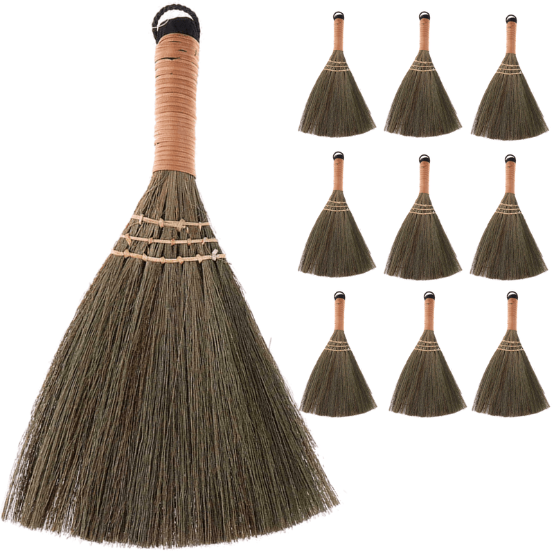 10 Pack Mini Hand Brush Sweeper Natural Straw Dust Cleaner Broom Duster Payday Deals