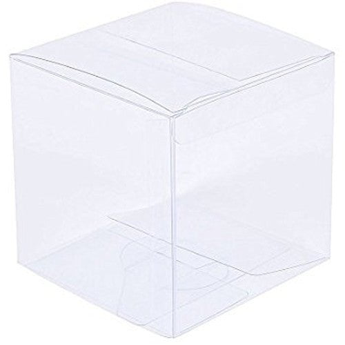 10 Pack of 5cm Clear PVC Plastic Folding Packaging Small rectangle/square Boxes for Wedding Jewelry Gift Party Favor Model Candy Chocolate Soap Box Payday Deals