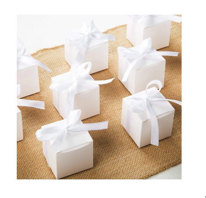 10 Pack of White 8x8x8cm Square Cube Card Gift Box - Folding Packaging Small rectangle/square Boxes for Wedding Jewelry Gift Party Favor Model Candy Chocolate Soap Box Payday Deals