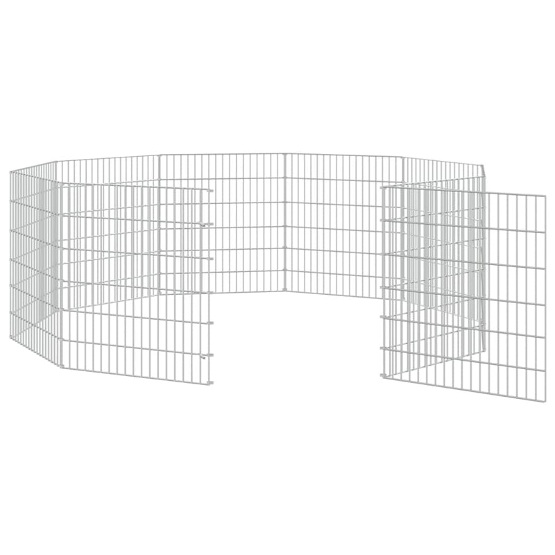 10-Panel Rabbit Cage 54x60 cm Galvanised Iron Payday Deals