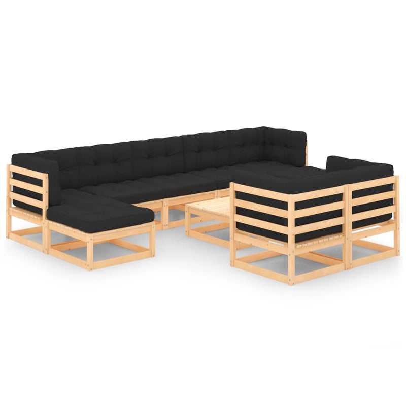 10 Piece Garden Lounge Set with Anthracite Cushions Pinewood Payday Deals