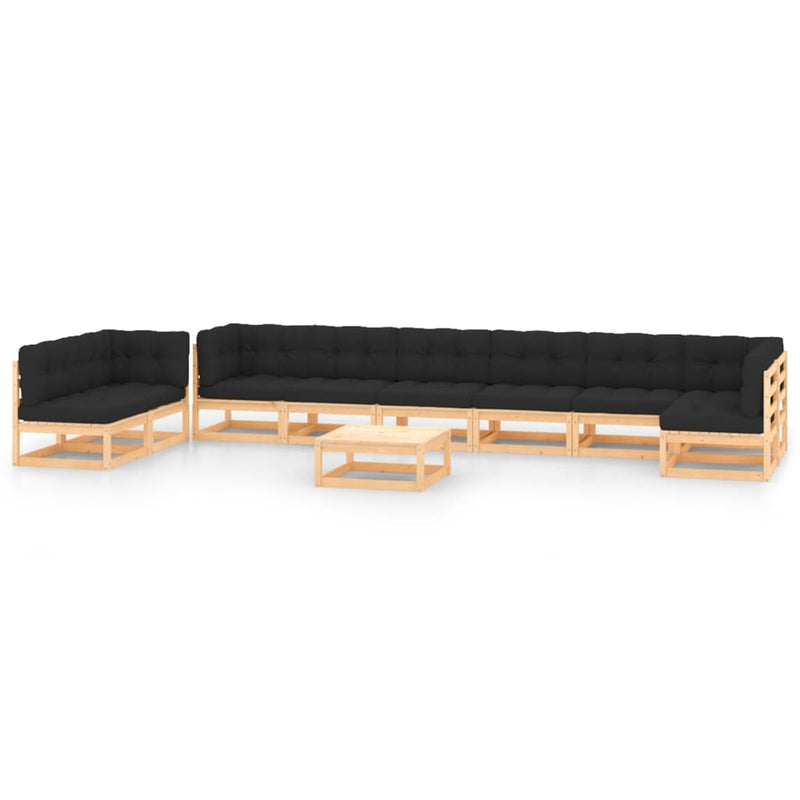 10 Piece Garden Lounge Set with Anthracite Cushions Pinewood Payday Deals