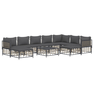 10 Piece Garden Lounge Set with Cushions Anthracite Poly Rattan Payday Deals