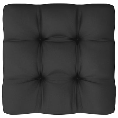 10 Piece Garden Lounge Set with Cushions Black Solid Pinewood Payday Deals