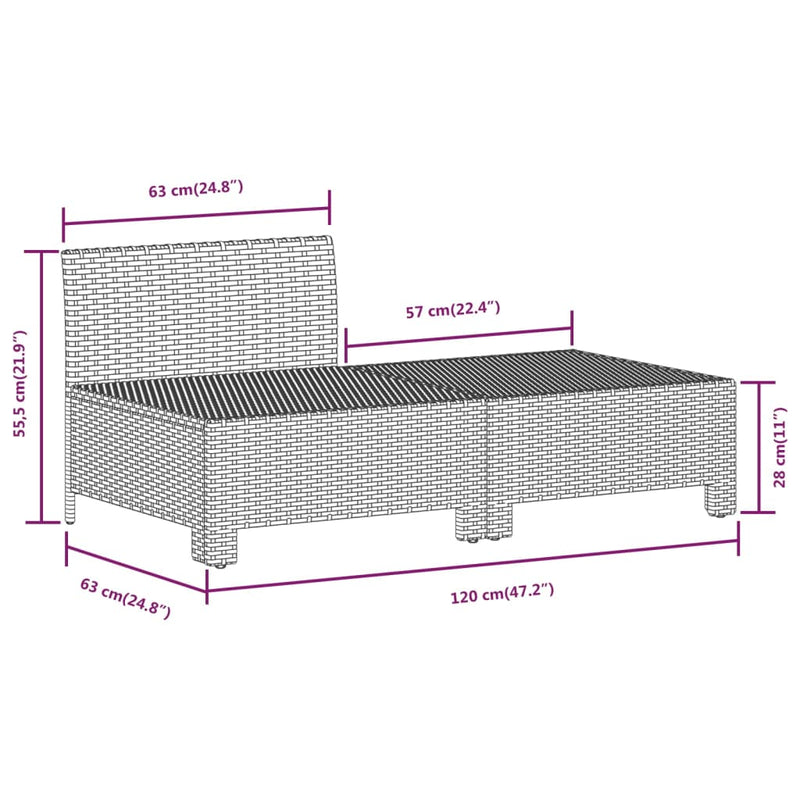 10 Piece Garden Lounge Set with Cushions Grey Poly Rattan Payday Deals
