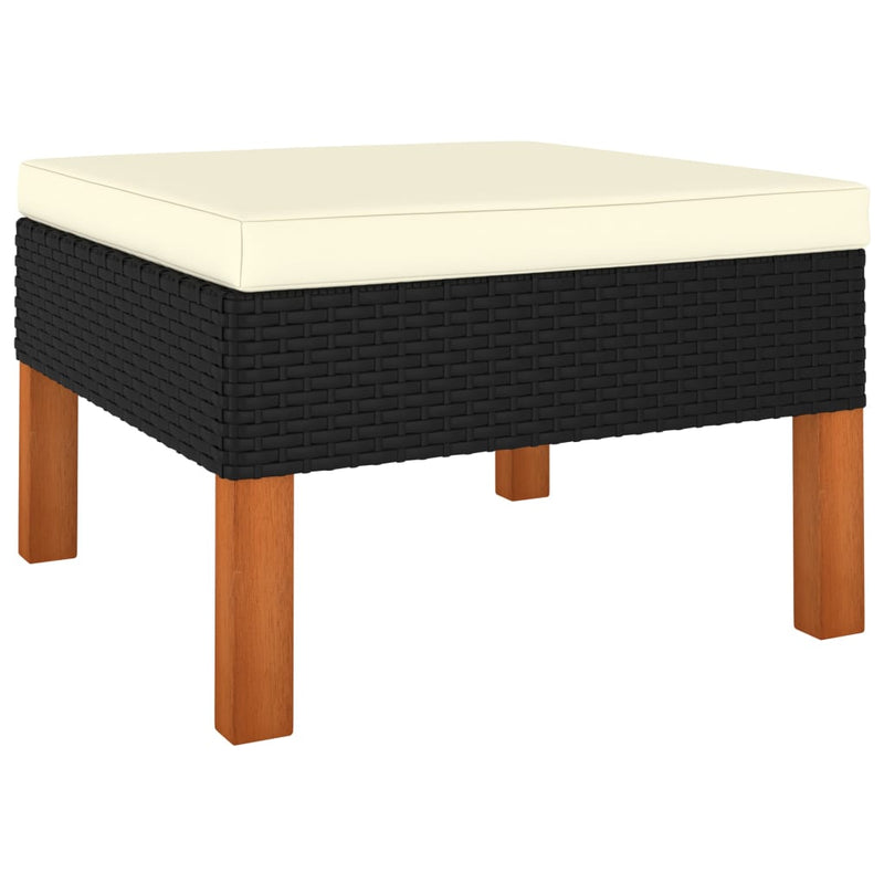 10 Piece Garden Lounge Set with Cushions Poly Rattan Black Payday Deals