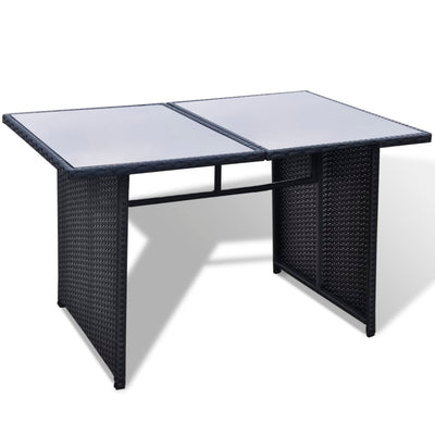 10 Piece Garden Lounge Set with Cushions Poly Rattan Black Payday Deals