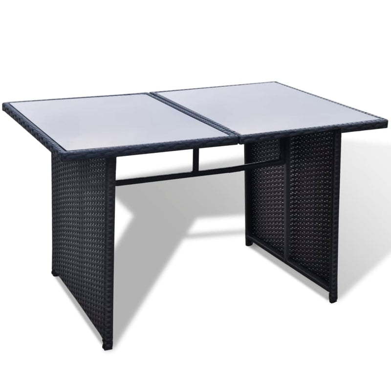 10 Piece Garden Lounge Set with Cushions Poly Rattan Black Payday Deals