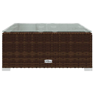 10 Piece Garden Lounge Set with Cushions Poly Rattan Brown Payday Deals