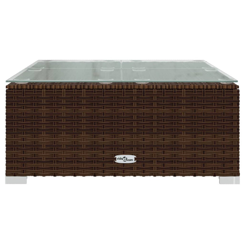 10 Piece Garden Lounge Set with Cushions Poly Rattan Brown Payday Deals